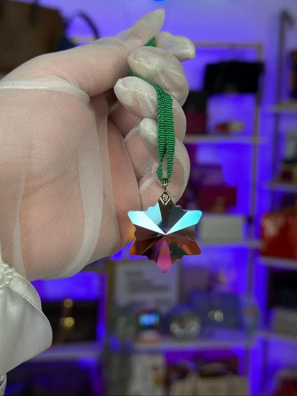 Swarovski Christmas Little Star Ornament AB Crystal New in Box Authentic